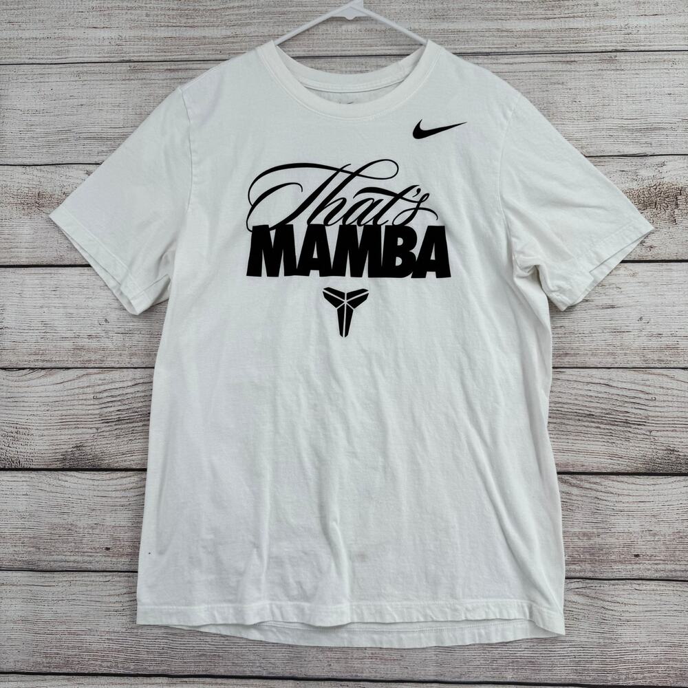 Nike Thats Mamba Logo T-Shirt Adult Large White Swoosh Kobe Bryant